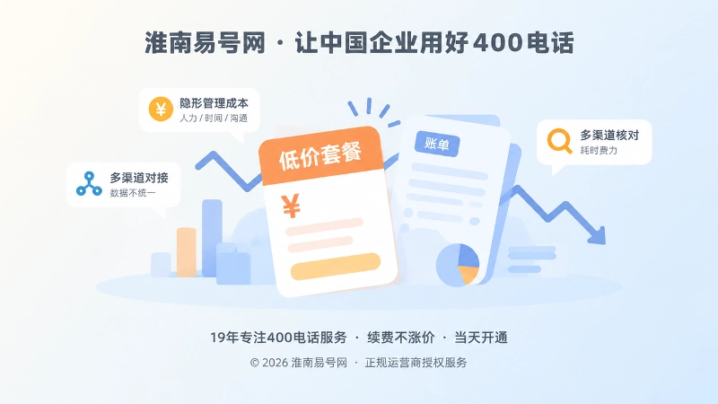 400电话套餐隐藏管理成本抽象图